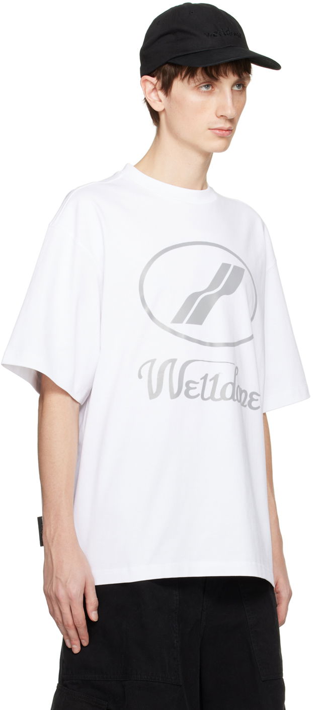 Тениска We11done Designer Logo-Print T-Shirt Бяло | WD-TP5-19-930-WH, 1