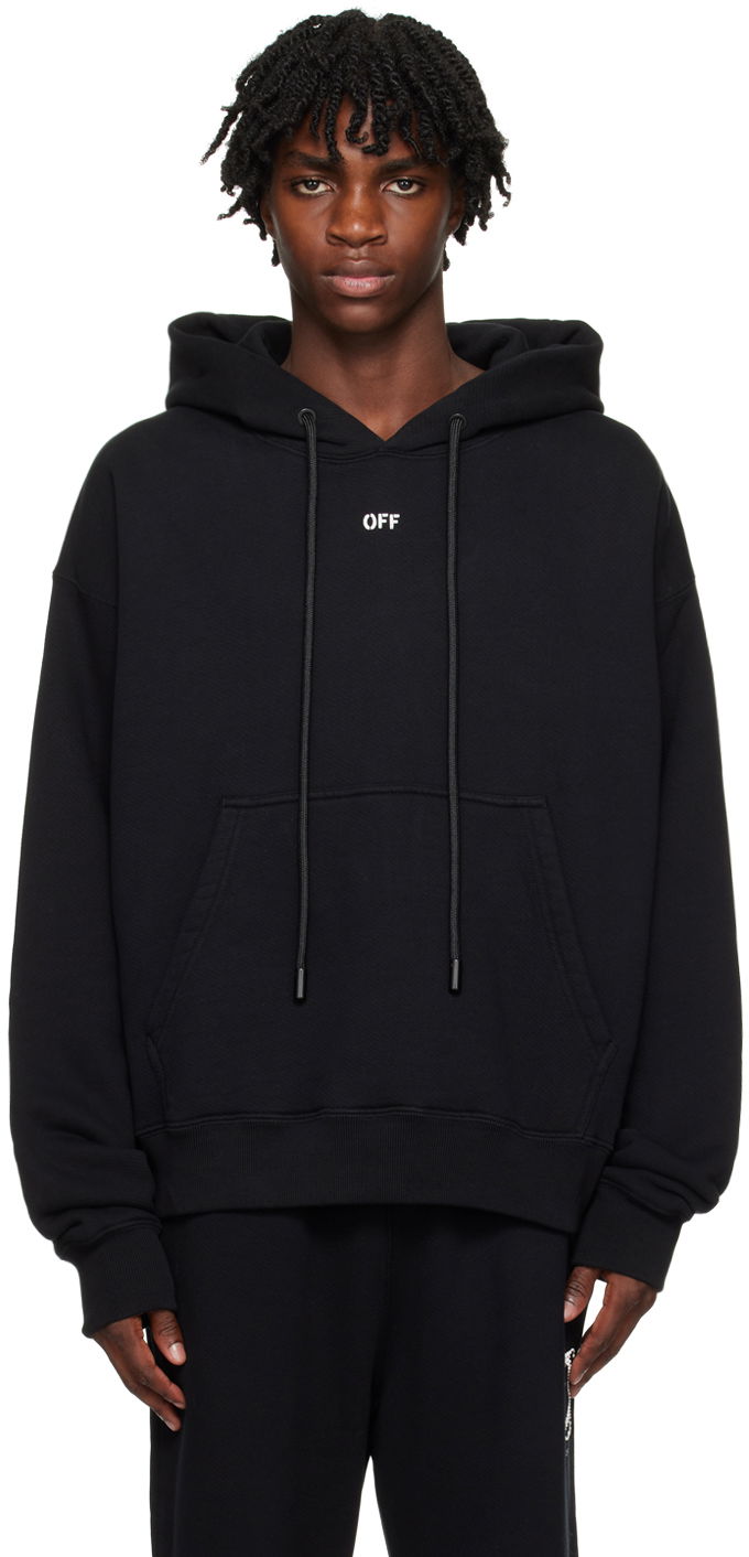 Суитчър Off-White Black Printed Hoodie Черно | OMBB085F23FLE0121001, 0