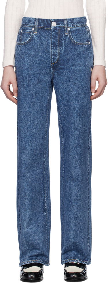Дънки rag & bone Miramar Wide Leg Fleece Lounge Pants Синьо | WCW24H70058205, 0