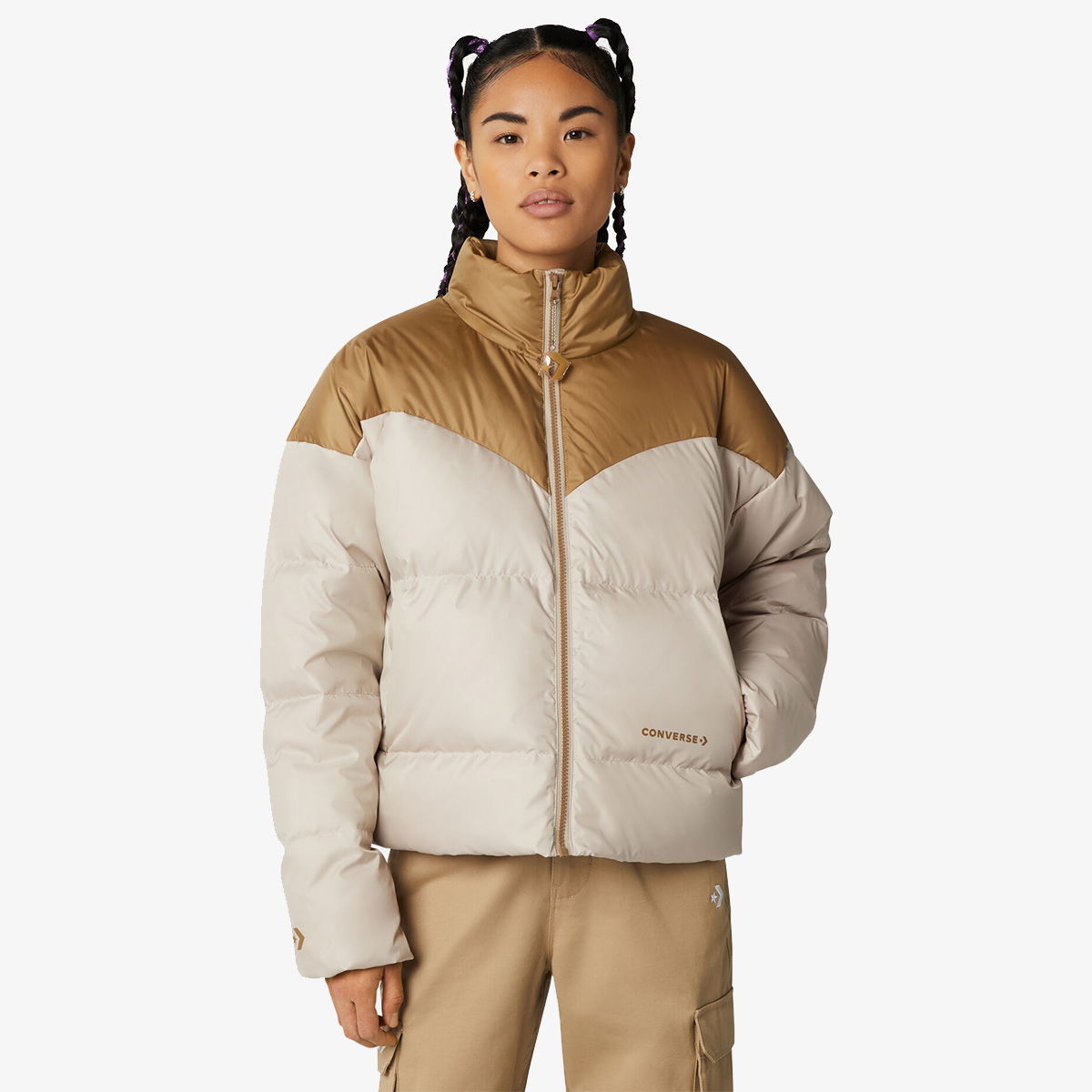 Пухо яке Converse Converse Commercial Short Down Jacket Бежово | 10023713-A03-251, 0