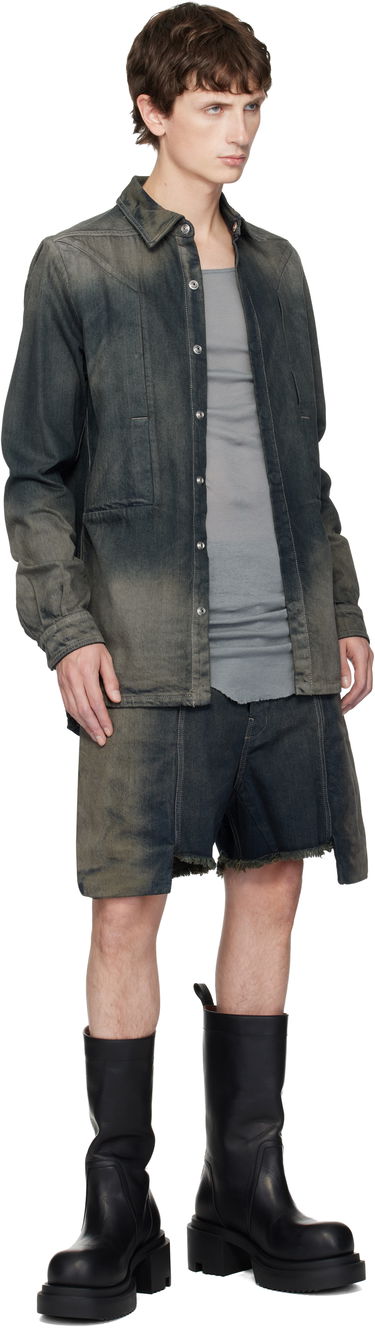 Риза Rick Owens Concordia Fogpocket Denim Shirt Многоцветен | RU02E1237 DKDEG, 3