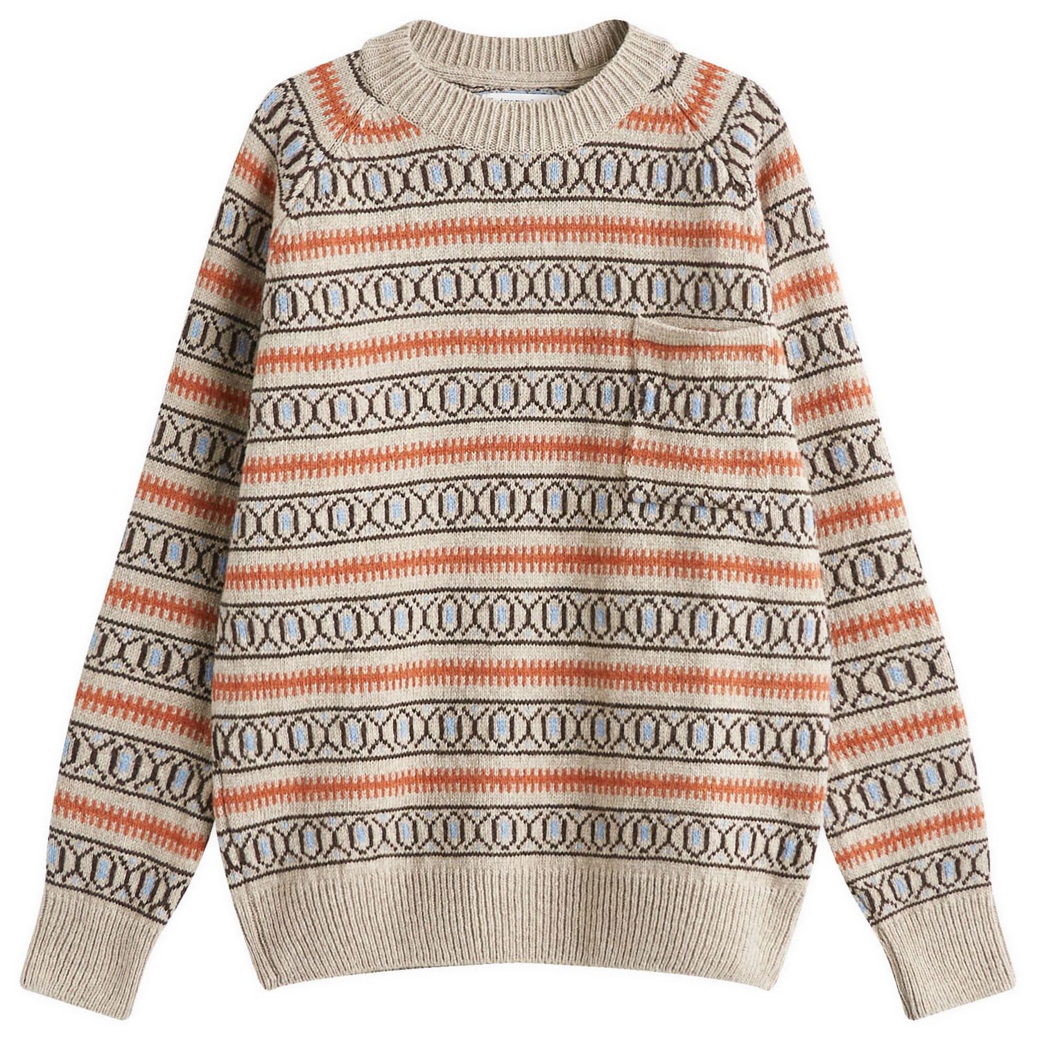 Пуловер Universal Works Universal Works Loose Pocket Knit Jumper Бежово | P31215-OAT, 1