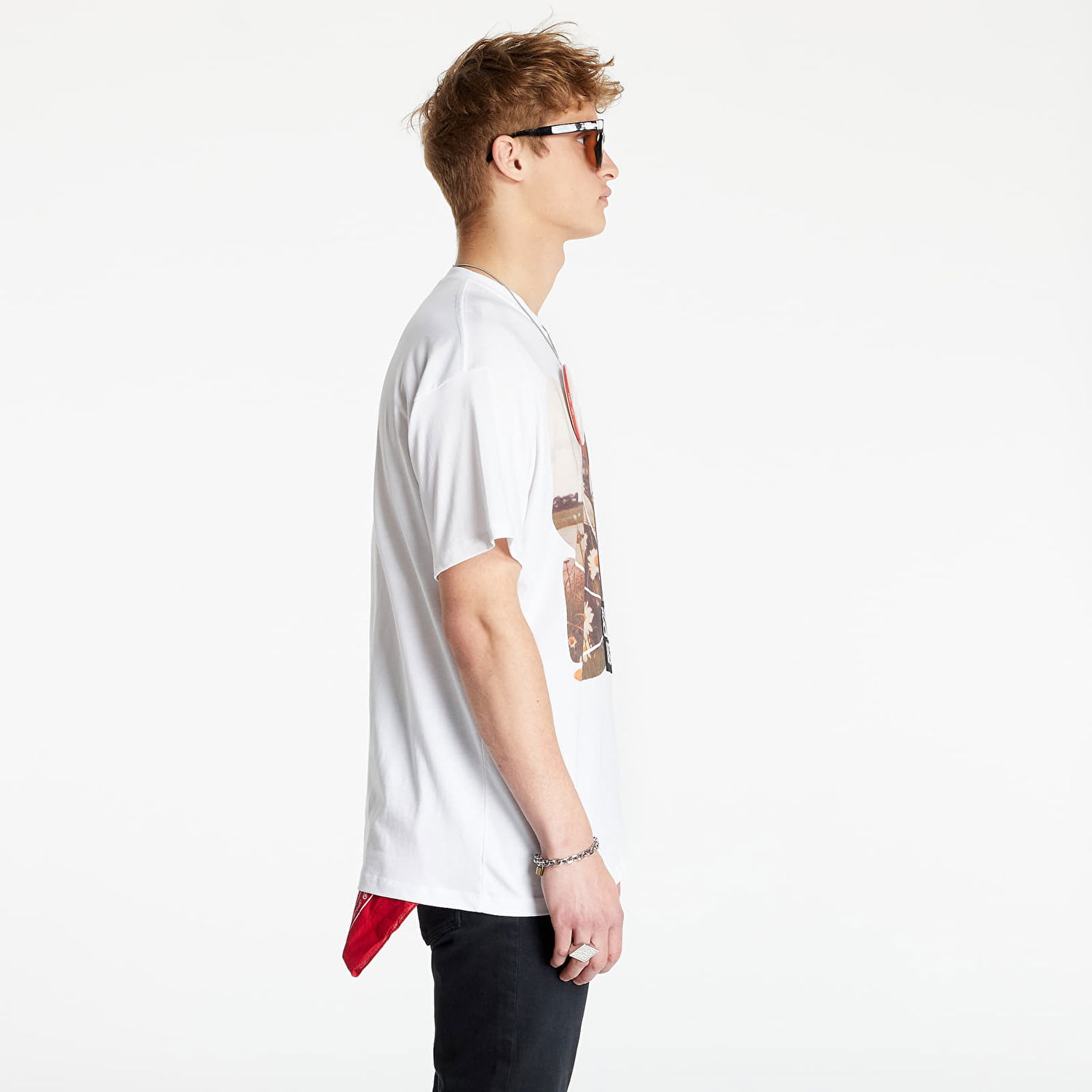 Тениска RAF SIMONS Big Fit T-Shirt Solitary Disorder Бяло | 211-M120-19001-0010, 1