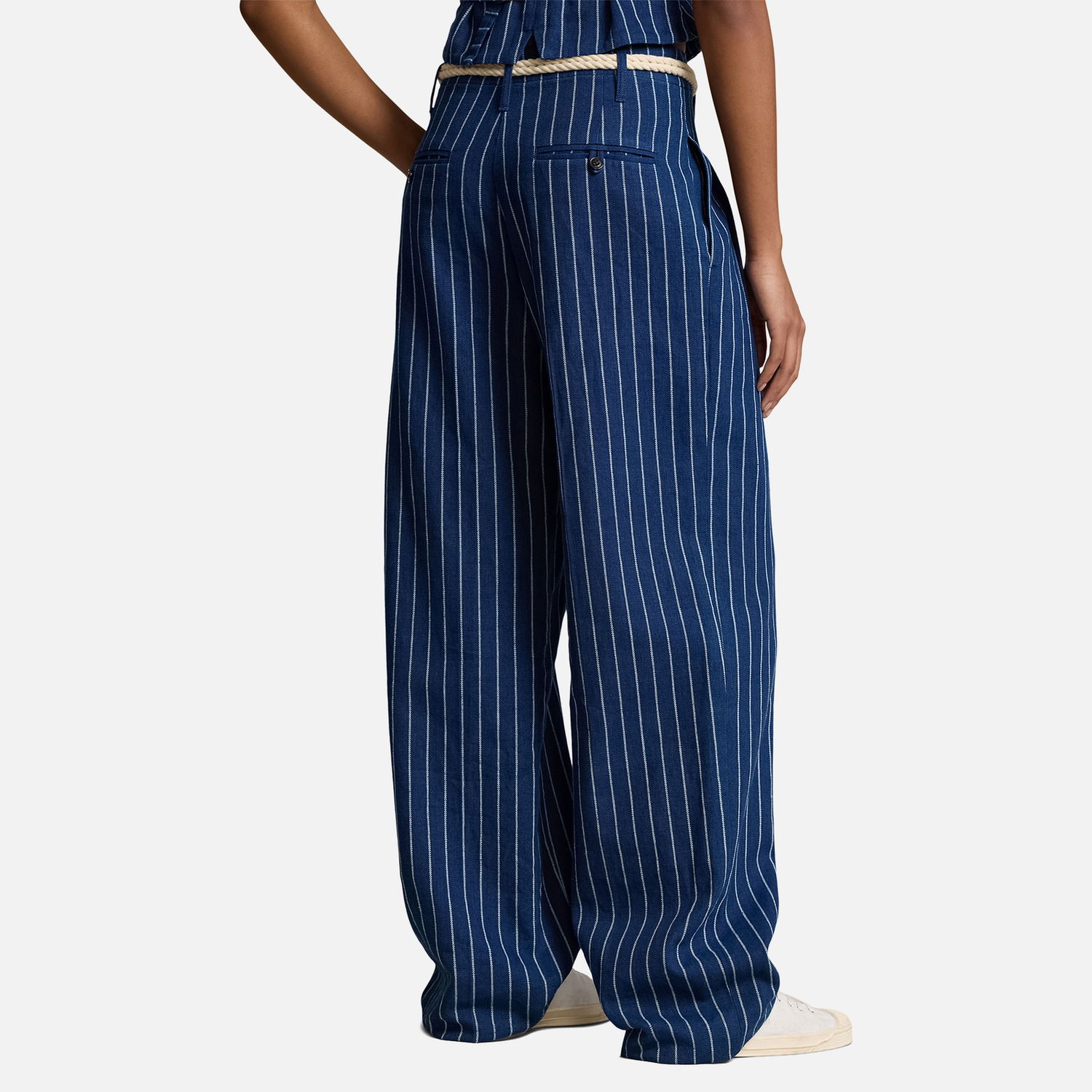Панталони Polo by Ralph Lauren Striped Twill Wide-Leg Trousers Синьо | 211934938001, 1