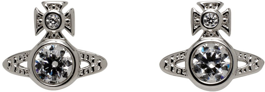 Обеци Vivienne Westwood Silver Orb Crystal Earrings Металик | 62010220-02P102-SM, 0