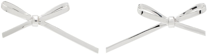 Обеци We11done We11done Bow Stud Earrings Металик | WD-AJ0-24-521-U-SV, 0