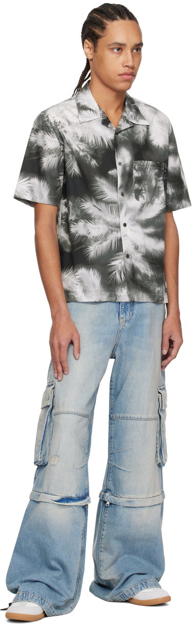 Риза Palm Angels Palm Angels Blueprint Palms Shirt Сиво | PMGG005S25FAB0031003, 3