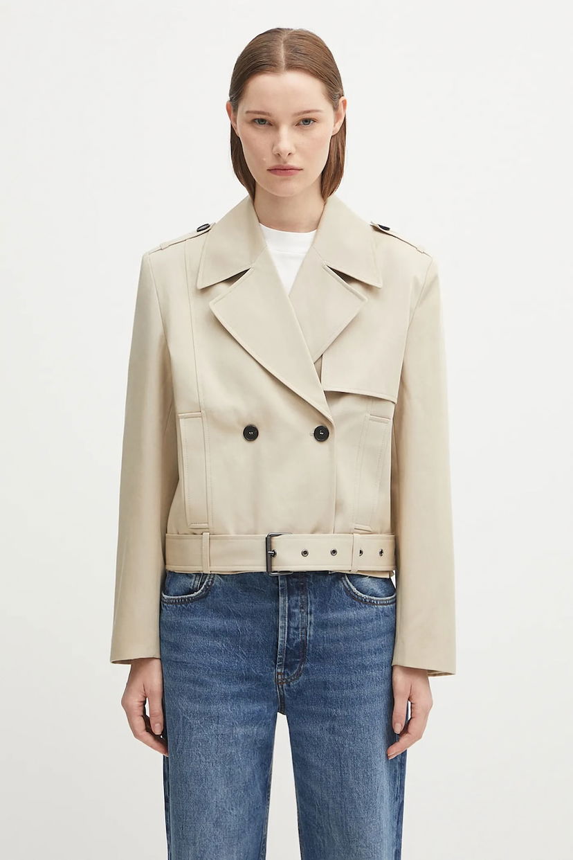 Яке Anine Bing Anine Bing Greer Cropped Trench Jacket Бежово | A.01.11177