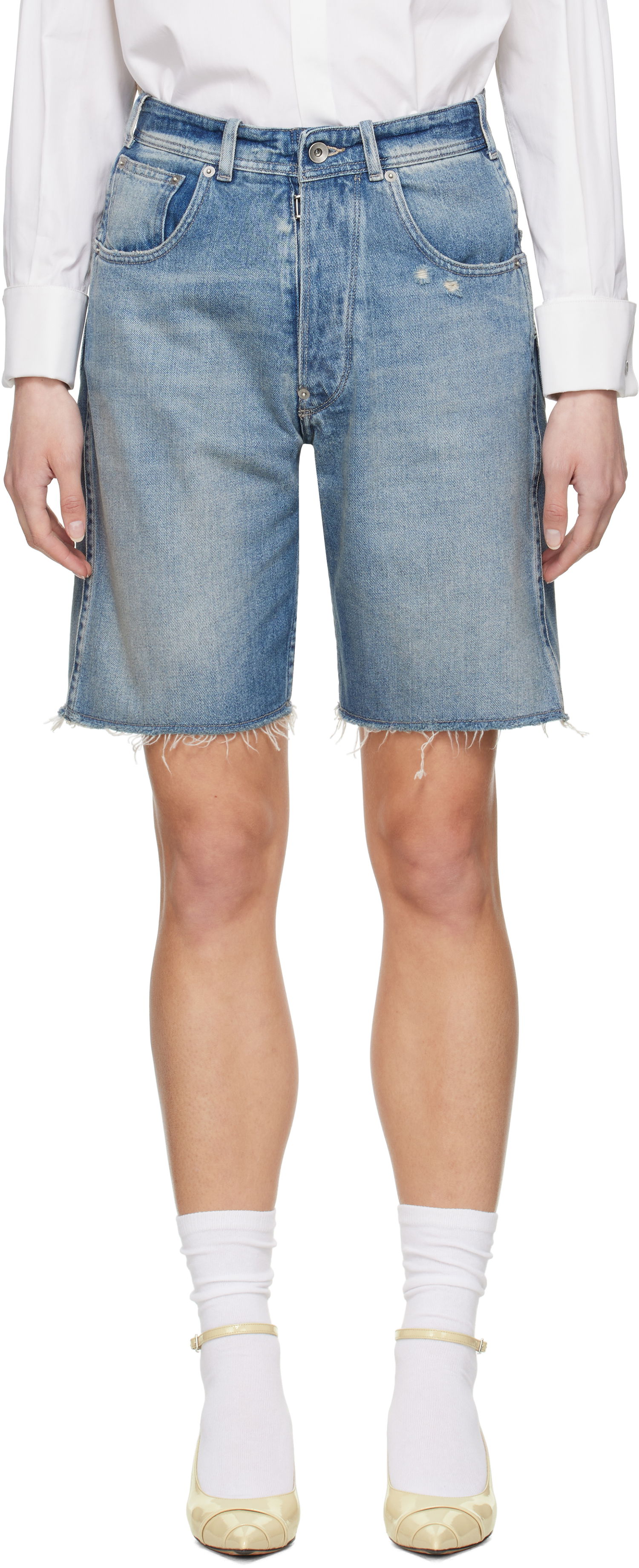Къси панталони Maison Margiela Maison Margiela Faded Denim Shorts Синьо | S50MU0086 S30383, 0