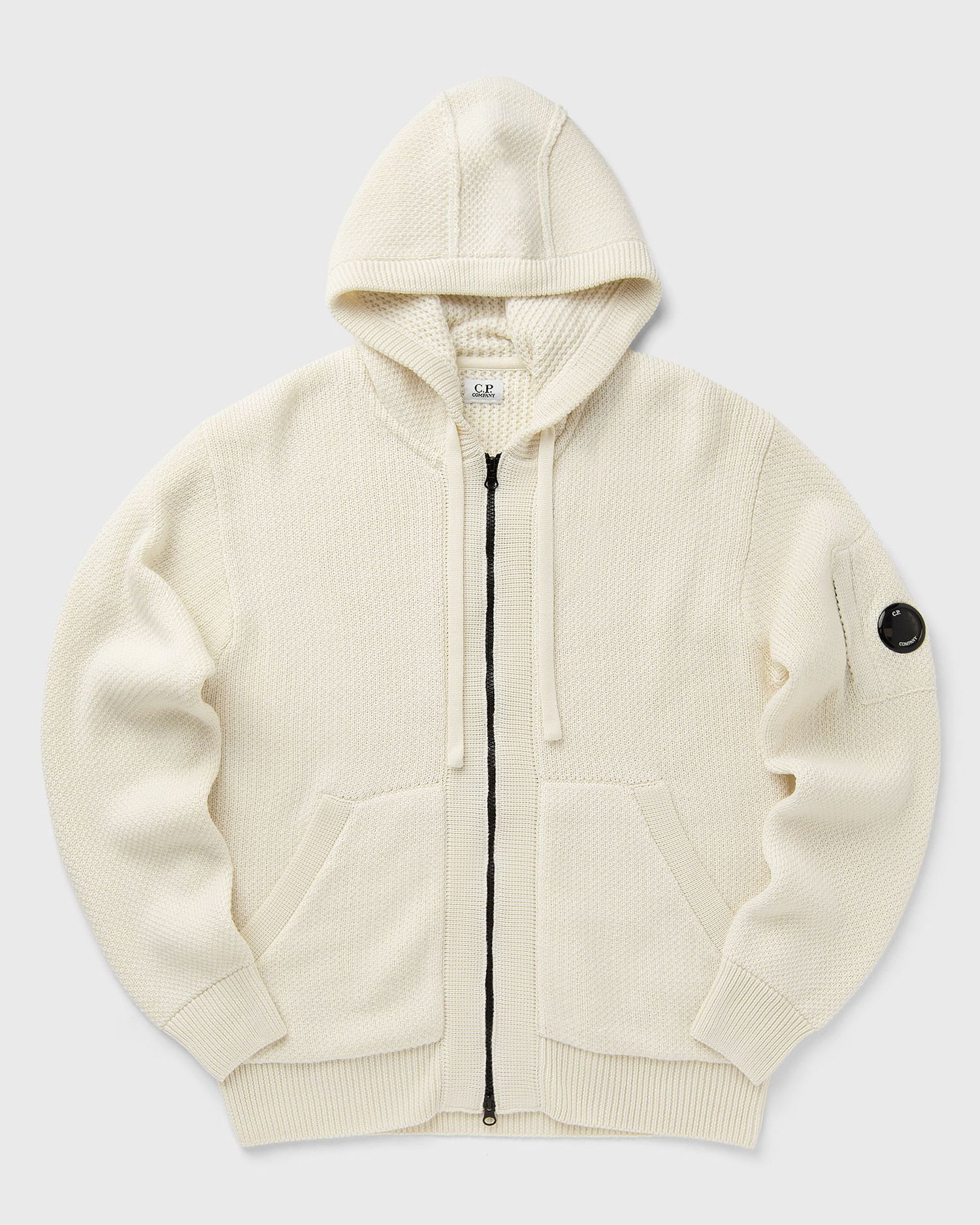 Пуловер C.P. Company Knitwear Hooded Zip-Up Cardigan Бяло | 17CMKN254A006595A-103, 0