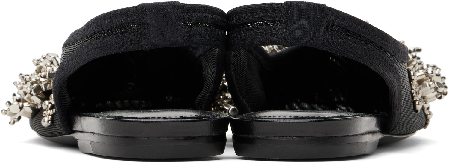 Аксесоари Dries Van Noten Dries Van Noten Embellished Mesh Slingback Ballerinas Черно | WS251-1617-800, 1
