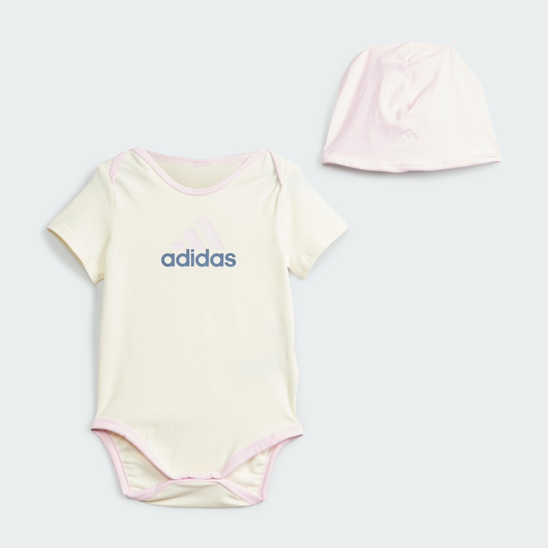 боди adidas Performance Essentials Big Logo Bodysuit and Beanie Set Жълто | IQ4109, 0