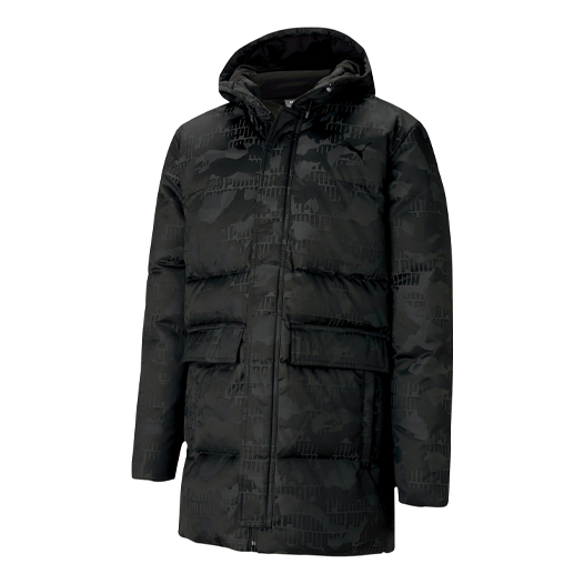 Пухо яке Puma Long Down Camo Jacket Черно | 585502-01