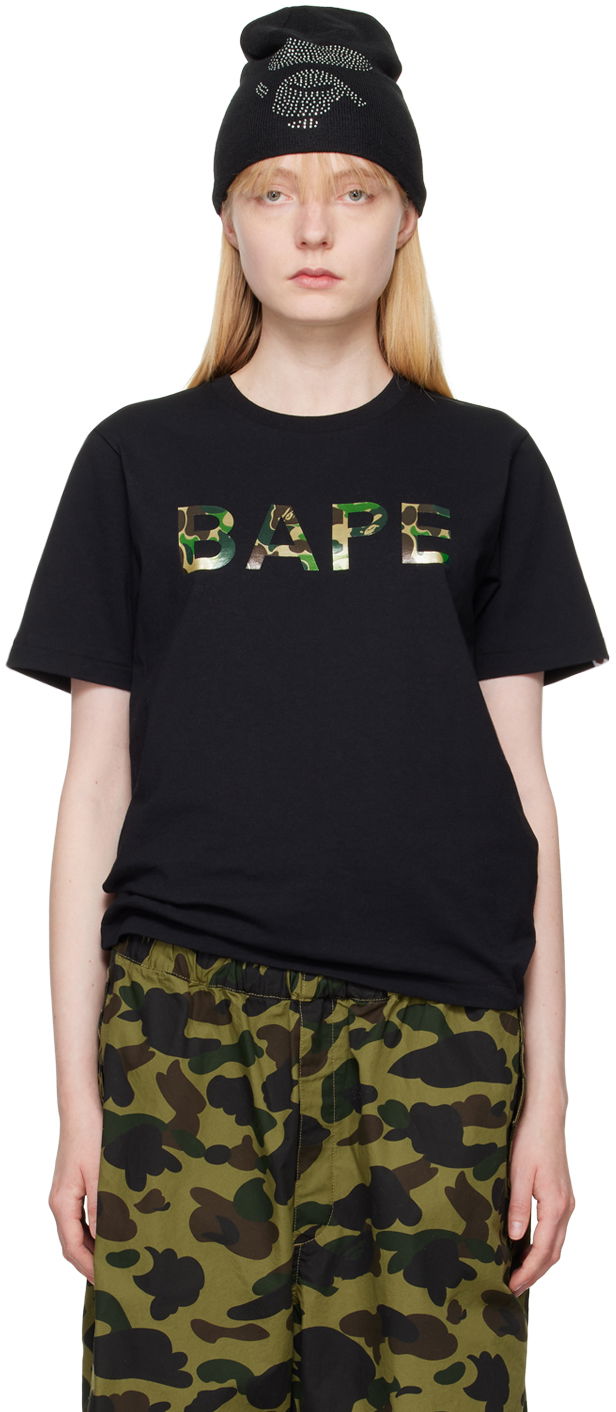 Тениска BAPE BAPE Black Abc Camo Glitter T-Shirt Черно | 001TEK302038L