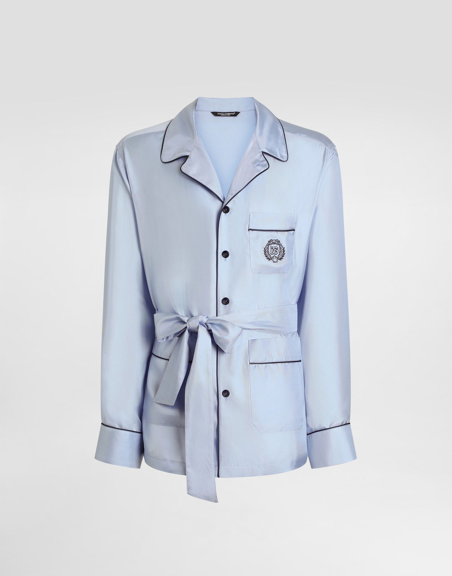 Пижама Dolce & Gabbana Dolce & Gabbana Silk Twill Robe Синьо | G2UZ3ZFU10SB1581, 0