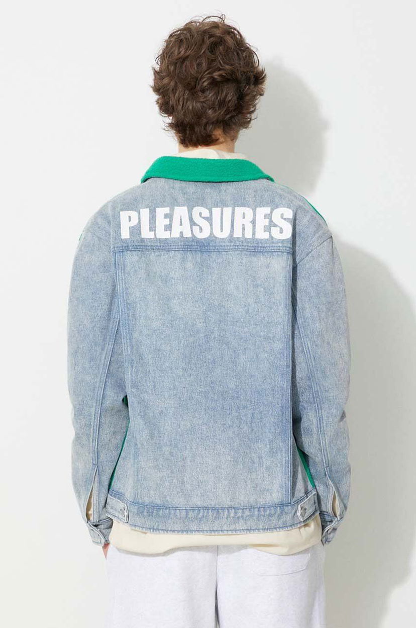 Яке Pleasures Trucker Jacket Зелено | P23SP004