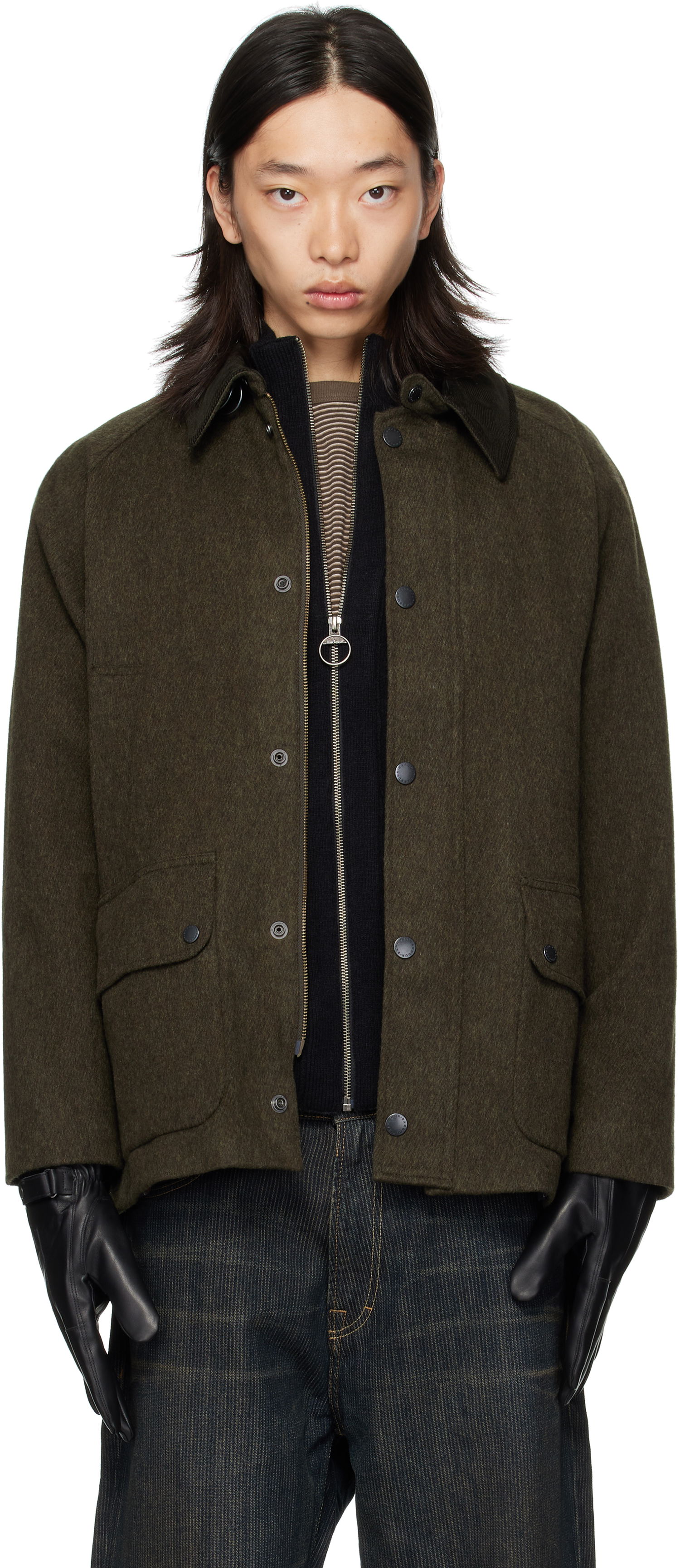 Яке Barbour Barbour Modified Bedale Wool Jacket Зелено | MWO0299OL71, 0