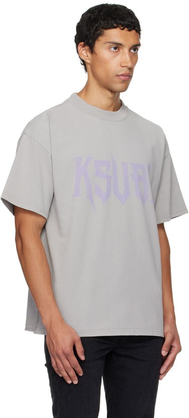 Тениска Ksubi Ksubi Blasted Ekcess Short Sleeve T-Shirt Сиво | MFA25TE007, 1
