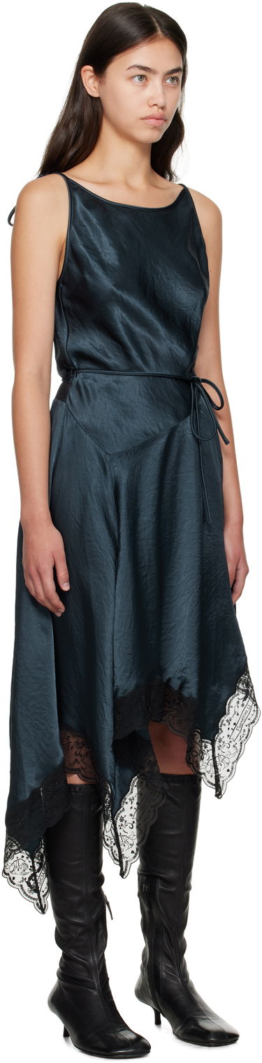 Pокля Acne Studios Acne Studios Satin Lace Midi Dress Бяло | A20862-, 4