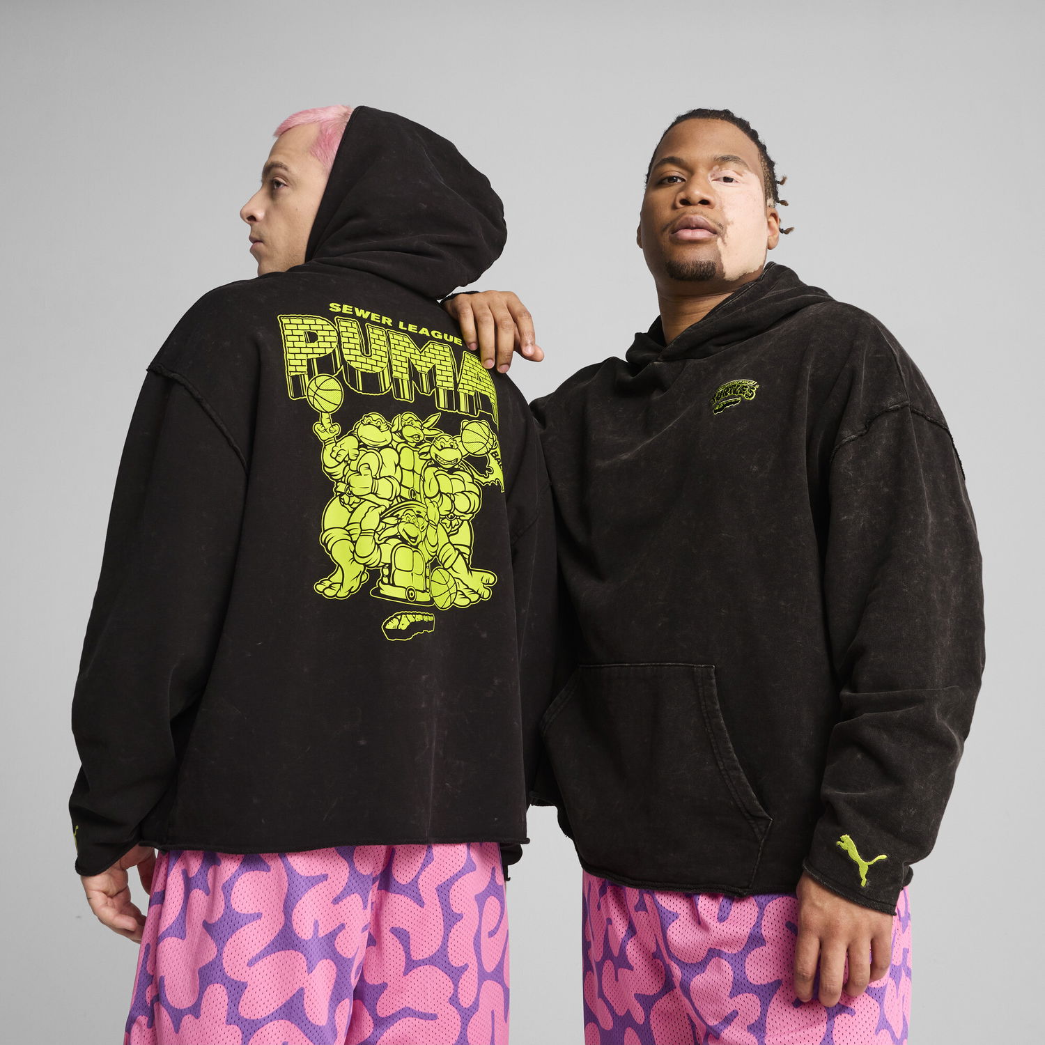 Суитчър Puma PUMA x TMNT Basketball Hoodie Черно | 630927_01, 0