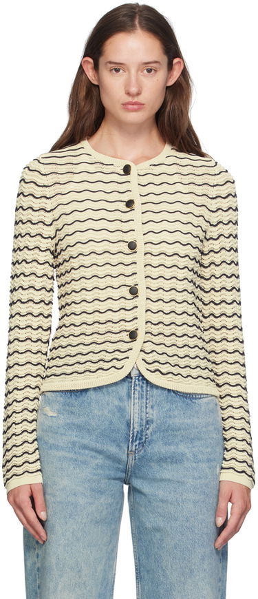 Пуловер rag & bone rag & bone Elisa Wavy Knit Cardigan Бежово | WAS24F068UG68, 0