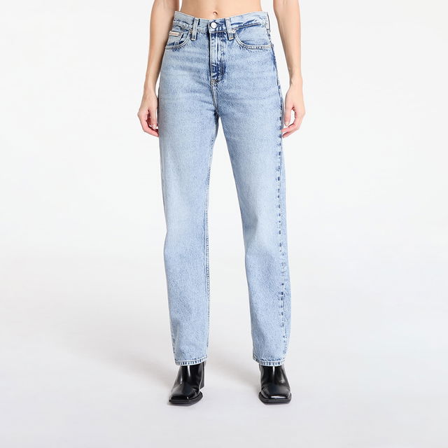 High Rise Straight Jeans Denim Medium