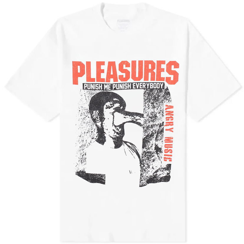 Тениска Pleasures Punish T-Shirt Бяло | P24SP047-WHITE