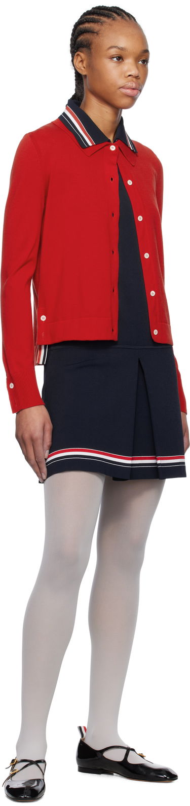 Pокля Thom Browne Thom Browne Tennis Polo Minidress Тъмно синьо | FKD174A-Y5502, 3