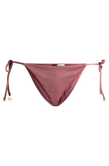 гащички BOSS Tie-Side Bikini Bottoms with Logo Charm Розово | 50515488, 0