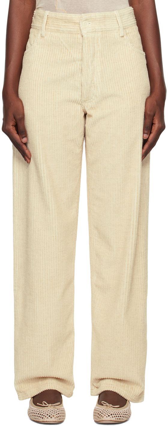 Панталони Baserange Wide Leg Corduroy Trousers Бежово | TRIN-CO-AU23, 0
