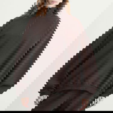 Суитчър SKIMS Boyfriend Fleece Slouchy Turtleneck Pullover Кафяво | LS-LST-10265W-ESP, 2