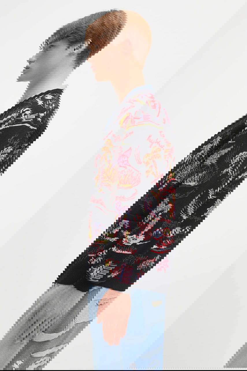 Пуловер WACKO MARIA Wacko Maria Jacquard Cardigan Черно | 25SS.WMK.KN20, 1