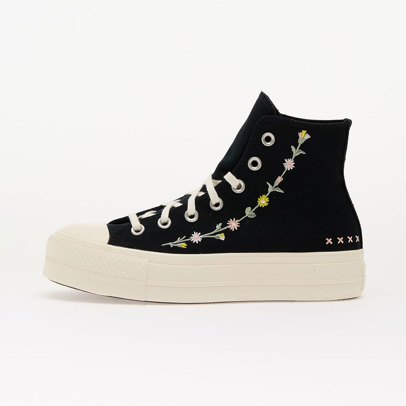 Кецове и обувки Converse Chuck Taylor All Star Lift Floral Embroidery Черно | A15007C
