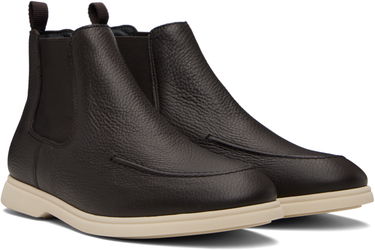 Кецове и обувки BOSS BOSS Leather Chelsea Boots Черно | 50548107, 3