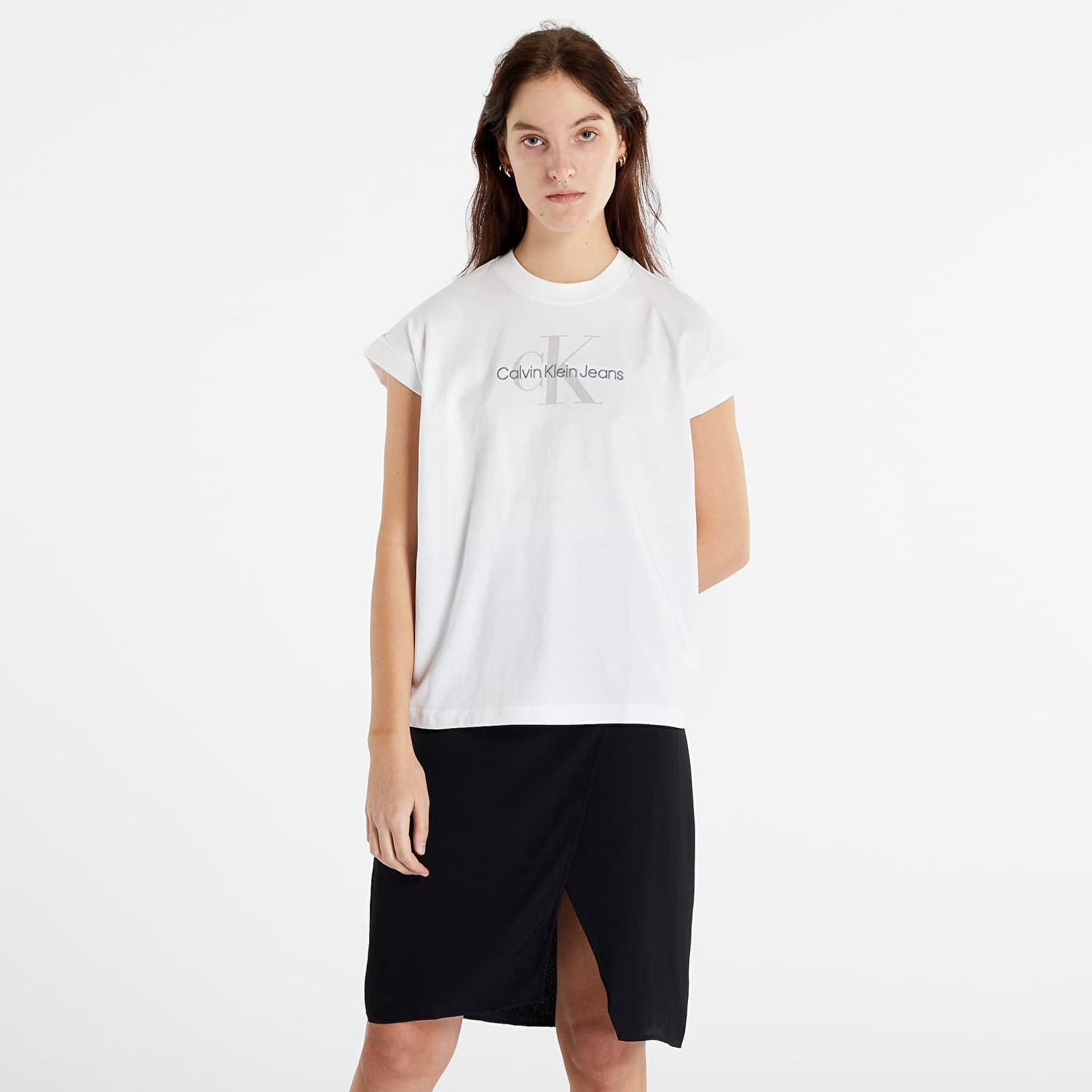 Тениска CALVIN KLEIN Relaxed Monogram T-Shirt Бяло | J20J220717 YAF, 0