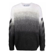 Off-White FW21 Plush Gradient Round Neck Pullover Sweater