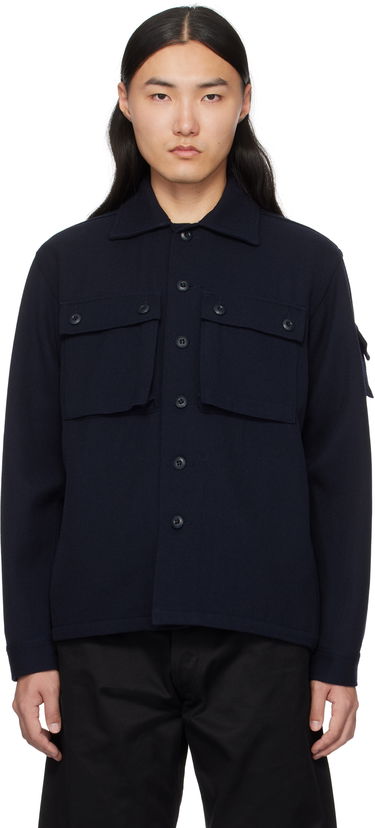 Яке BEAMS BEAMS PLUS Wool Kersey Military Shirt Jacket Тъмно синьо | 38180588791, 0