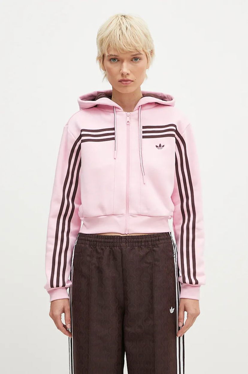 Суитчър adidas Originals Fleece Hoodie With Zipper Розово | JN7665