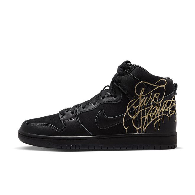 Кецове и обувки Nike SB FAUST x Dunk High "Black and Metallic Gold" Черно | DH7755-001, 0