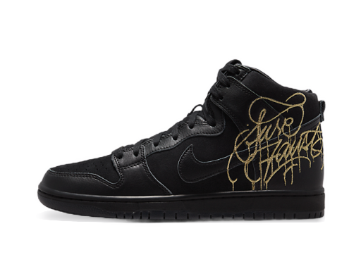 Скеитбординг Nike SB FAUST x Dunk High "Black and Metallic Gold" Черно | DH7755-001