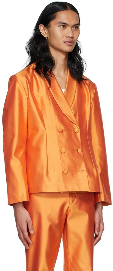 Яке ERL Exclusive Silk Double-Breasted Blazer Оранжево
 | ERL04J001, 1