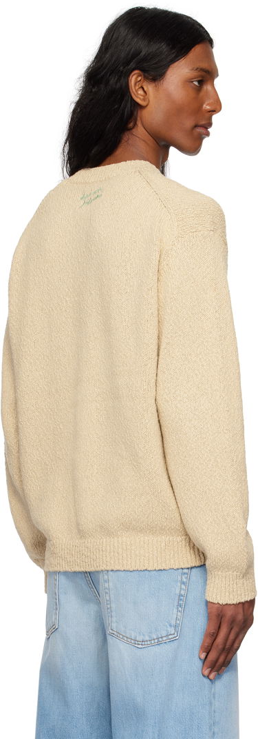 Пуловер MAISON KITSUNÉ Maison Kitsuné Abstract Daisy Intarsia Sweater Бежово | OM00811KT1138, 2