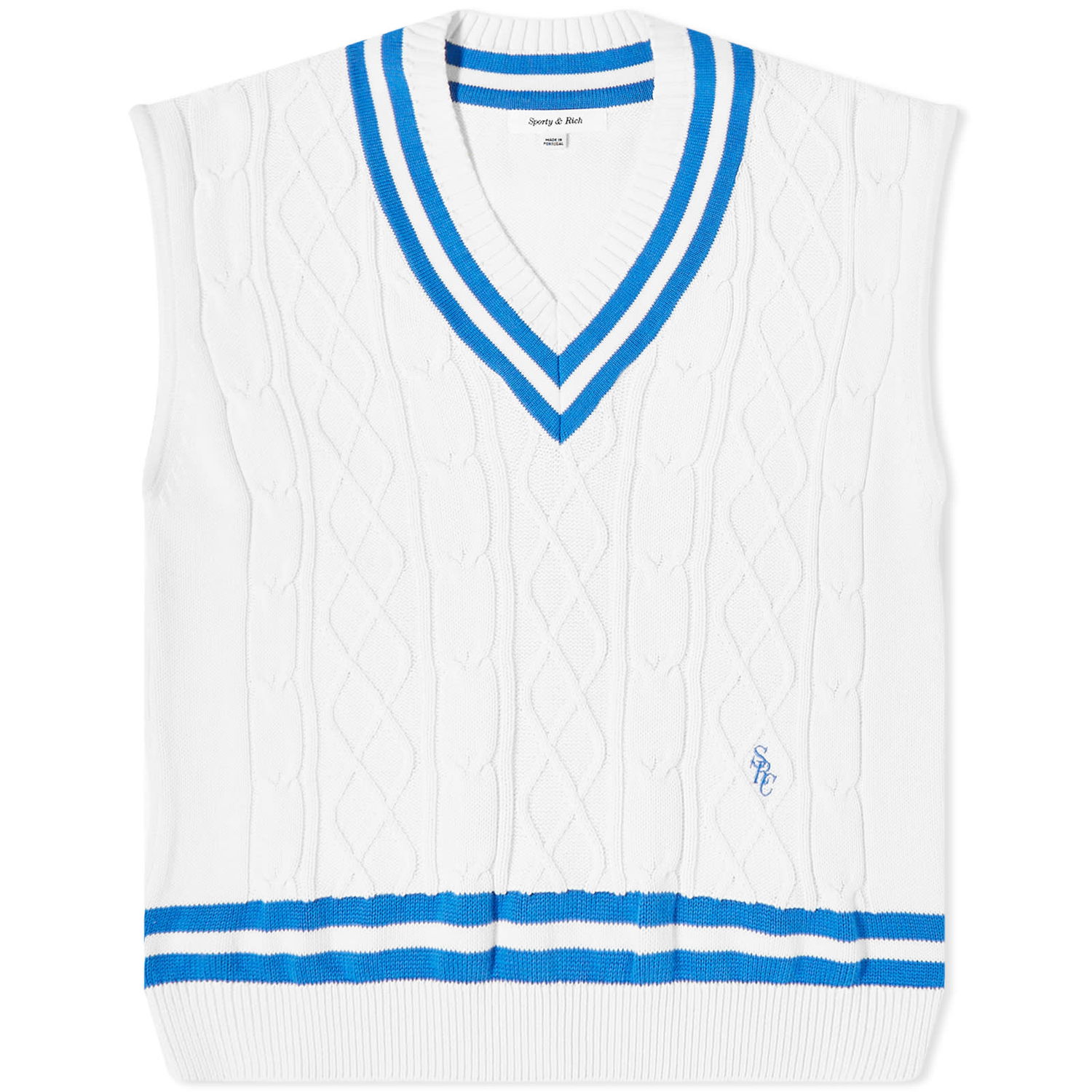Жилетка Sporty & Rich Sporty & Rich Cable Knit Vest Бяло | WS891WH, 0