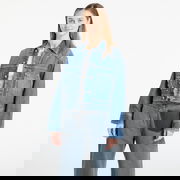 Workwear Cropped Denim Jacket with K Applique