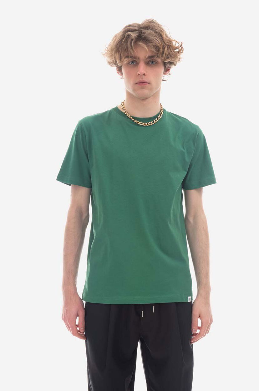 Тениска NORSE PROJECTS Niels Standard T-Shirt Зелено | N01.0559.8082