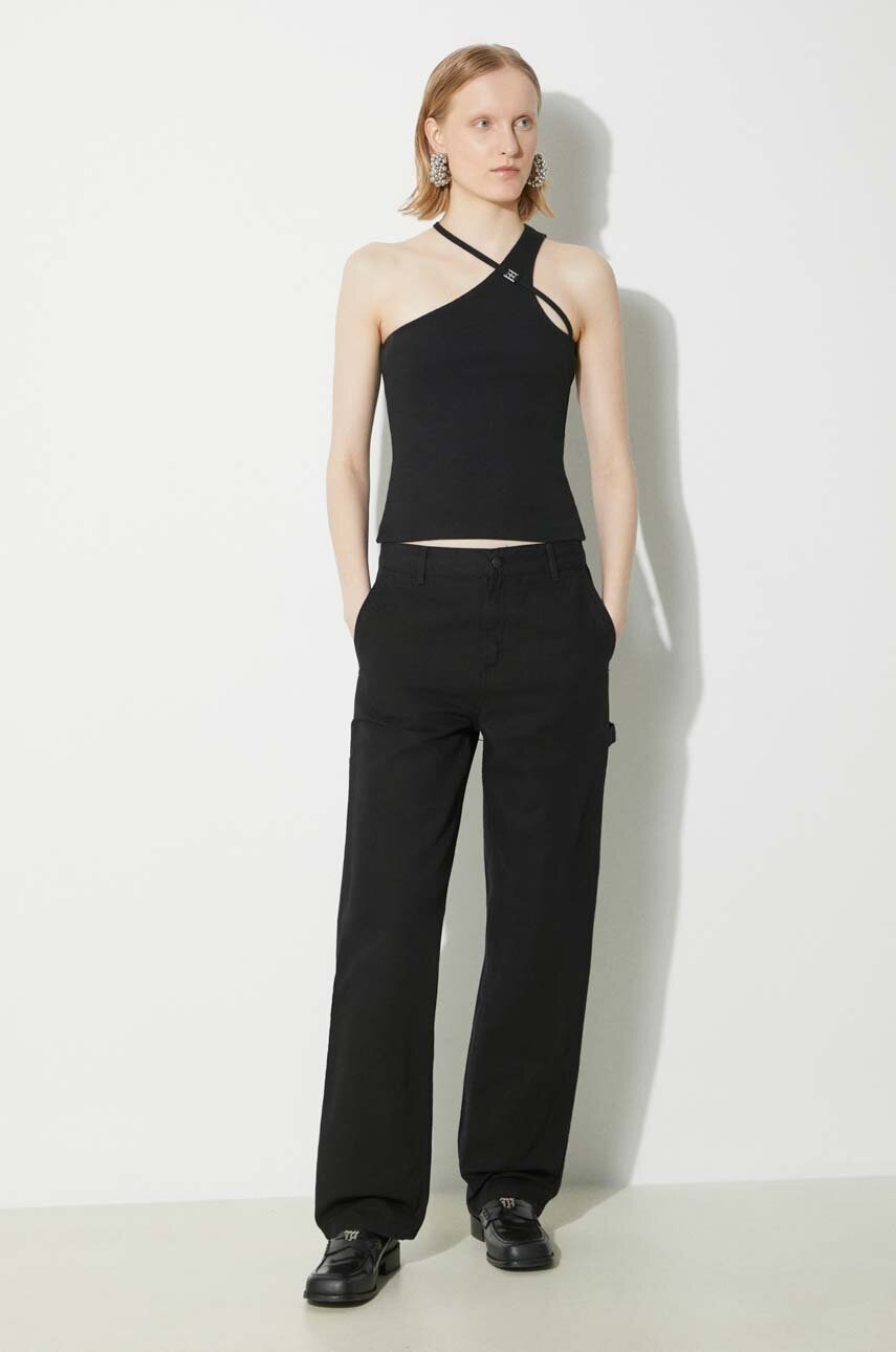 Панталони Carhartt WIP Pierce Pant Straight High Waist Pants Черно | I032966.8902, 1