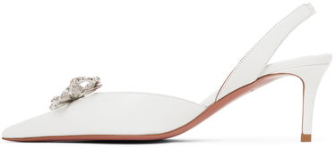 Кецове и обувки Amina Muaddi Sling Crystal Embellished Heels Бяло | ROSIE SLING 60 CL NAPPA, 2