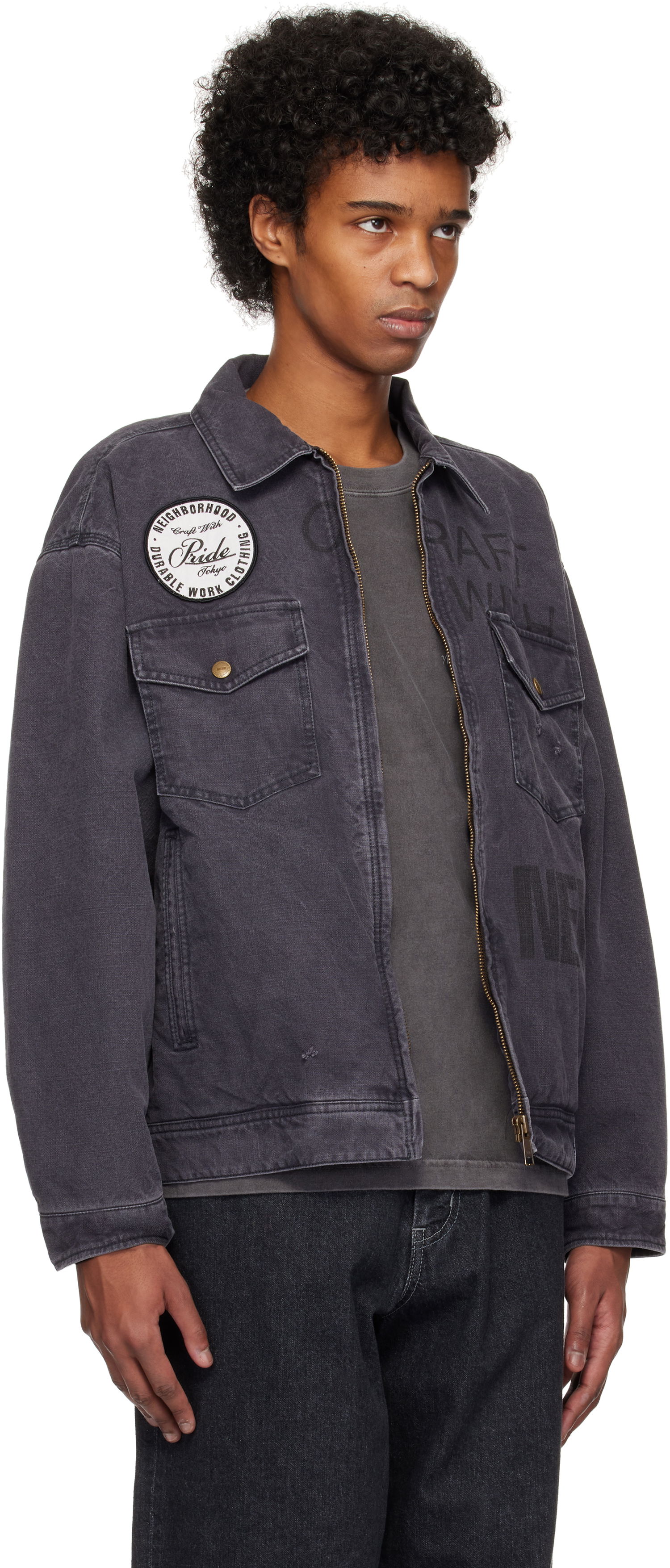 Яке Neighborhood Neighborhood Duck Work Jacket Сиво | 242UTNH-JKM02, 1