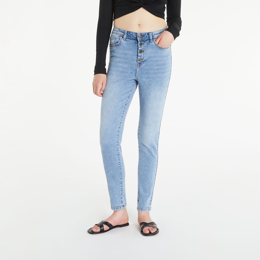 Дънки Noisy May Agnes HW Ankle Button Skinny Jeans Синьо | 27020545, 0