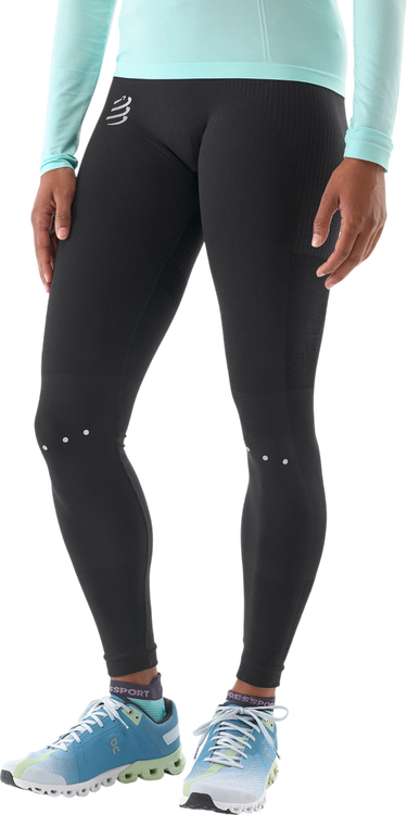 Клинове Compressport Winter Running Leggings with Reflective Dots Черно | atiw3259000, 0